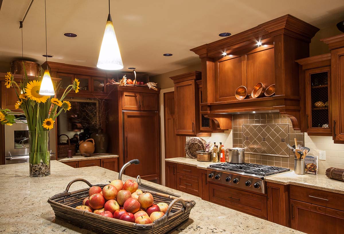 walnut cabinets